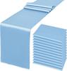 Набор из 2 скатертей 12 X 108 дюймов, бордовая длинная атласная шелковая скатерть для свадебного банкета, рождественской вечеринки, дня рождения