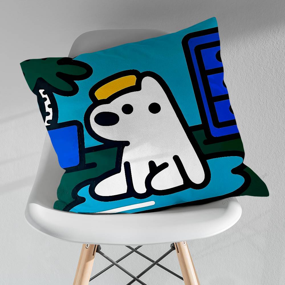 Cute MMatsui Art Pillowcase for Sofa Room Office Decor Printing Merchandise AllMatch Cushion Cover