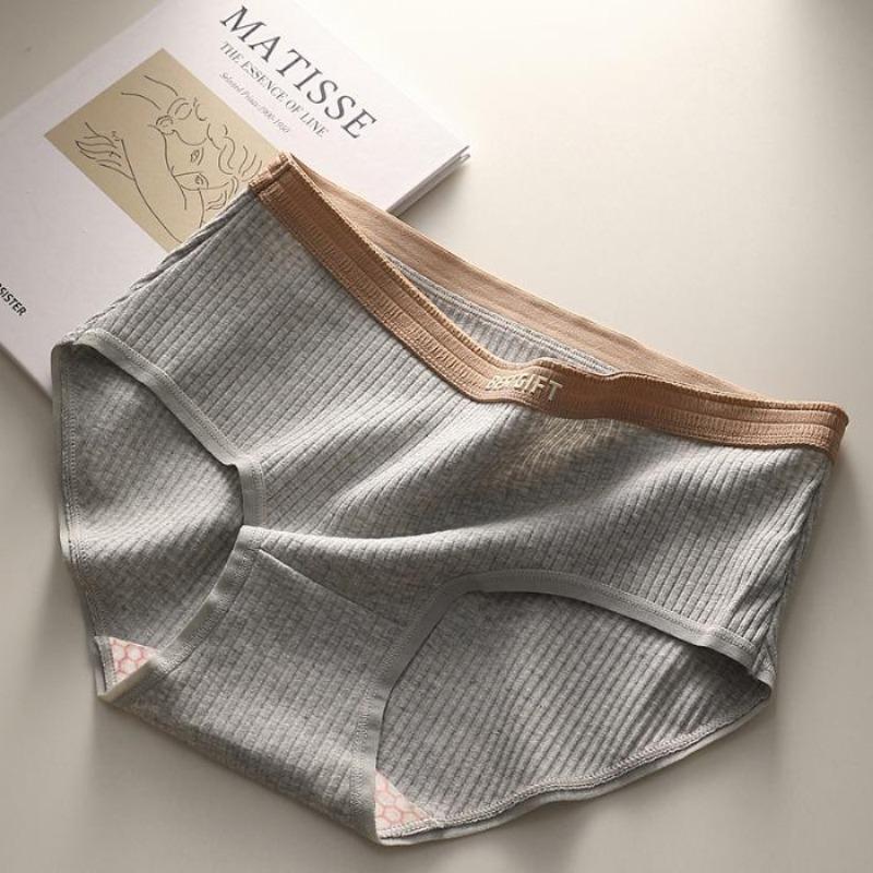 Женские хлопковые трусики со средней талией, удобные трусы, мягкие трусики для девочек, сексуальное нижнее белье
