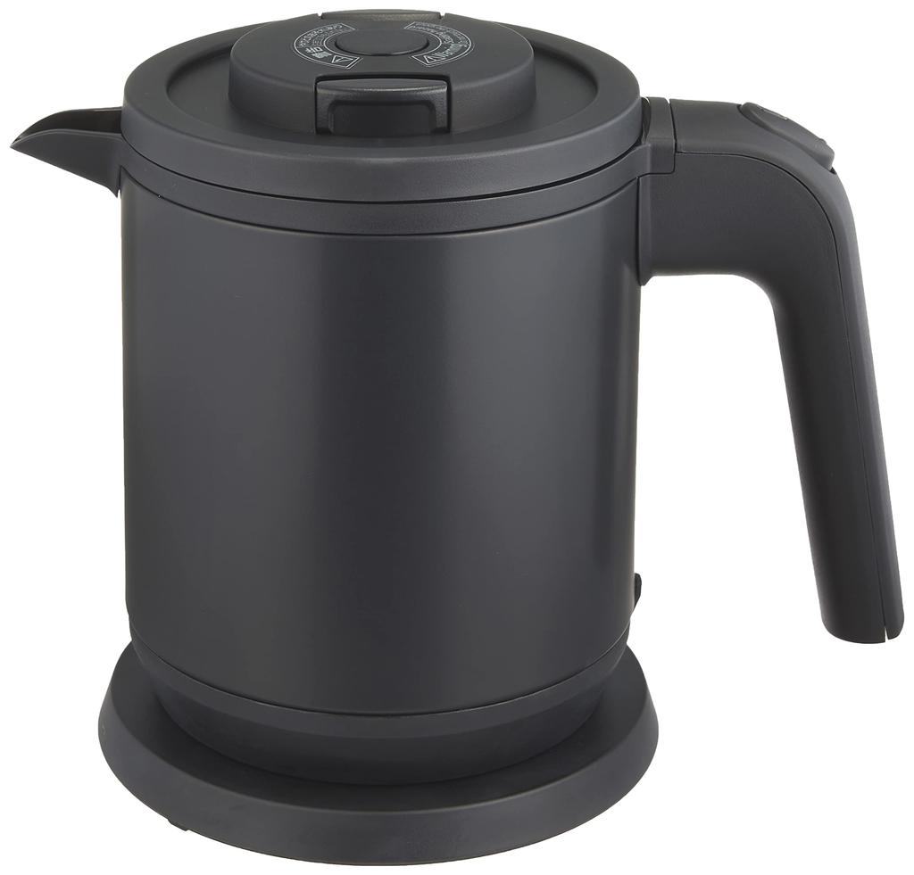 Tiger Electric Kettle, Steamless, with Anti-Tip and Spill Protection, 600ml, Matte Black, Wakuko PCK-H060KM