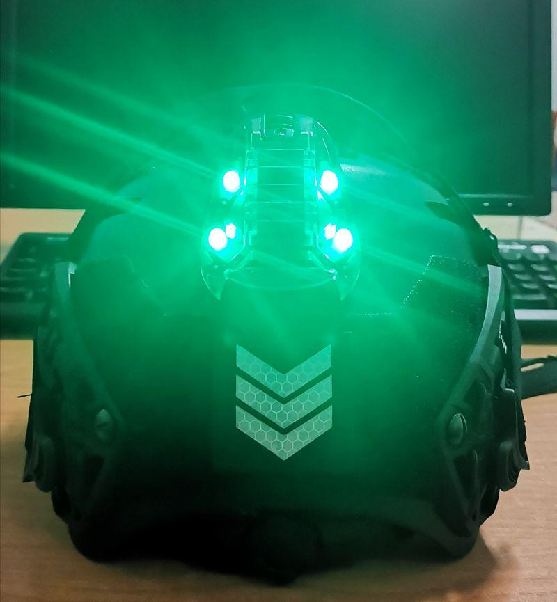 Ladybug 3rd Gen Helmet Light: Green & White Illumination, Strobe, IR, Teammate ID