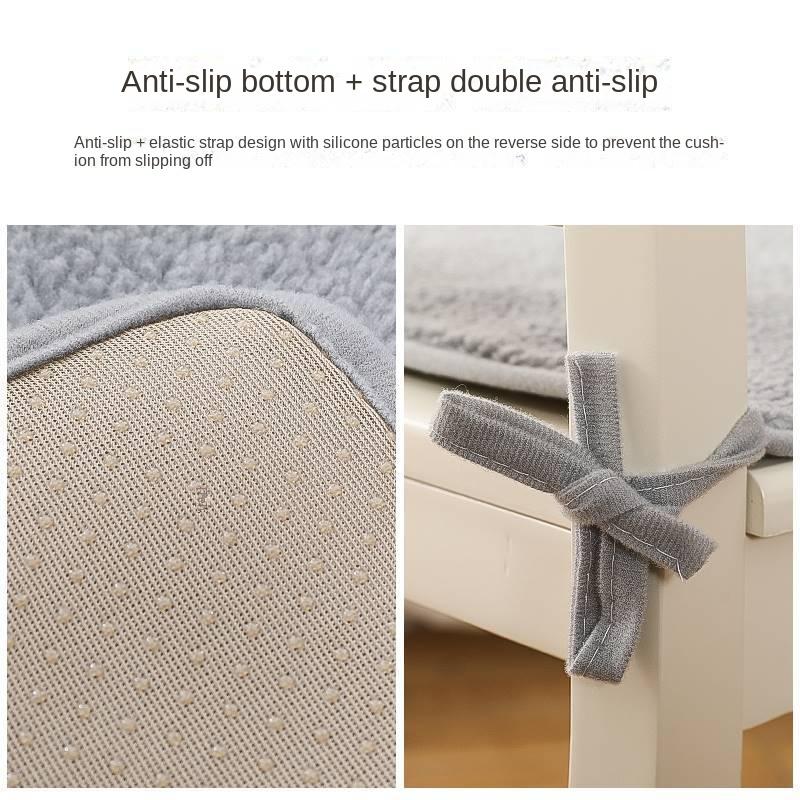 Chair Cushion Pad Nonslip Seat Pad Soft Plush Cushion Thick Computer Chair Cushion Cover Folding Pad for Car Home Office Dining Room Kitchen Desk
