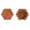 Round Coffee Paper Filter Holder Polished Surface Solid Wood Coffee Filter Paper Storage Box with
