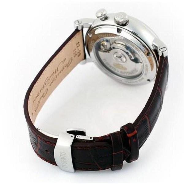 [Ticento]Men’s automatic leather watch TS50021WTW DUAL, Korean Luxury Watches