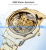 Полигональные мужские механические часы Fashiona Hollowed Out Automatic Watch из нержавеющей стали Skeleton Wristwatches Gold Color Relojes