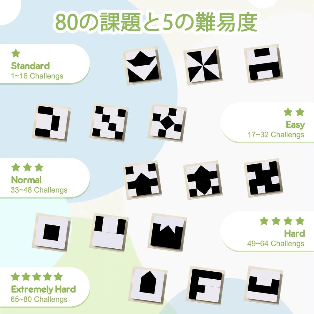 Bornoon Educational Brain Hidden Block Spatial Hide Building Observation Thinking Gift for Elderly People Toy, Toy, Training, Puzzle, Wooden,