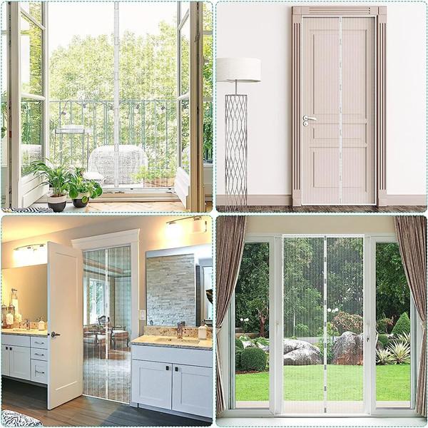 Летняя горячая защита от комаров, дверная занавеска, магнитная мягкая пряжа, оконная сетка, дверная сетка на липучке, дверная сетка, занавеска, магнитная сетка