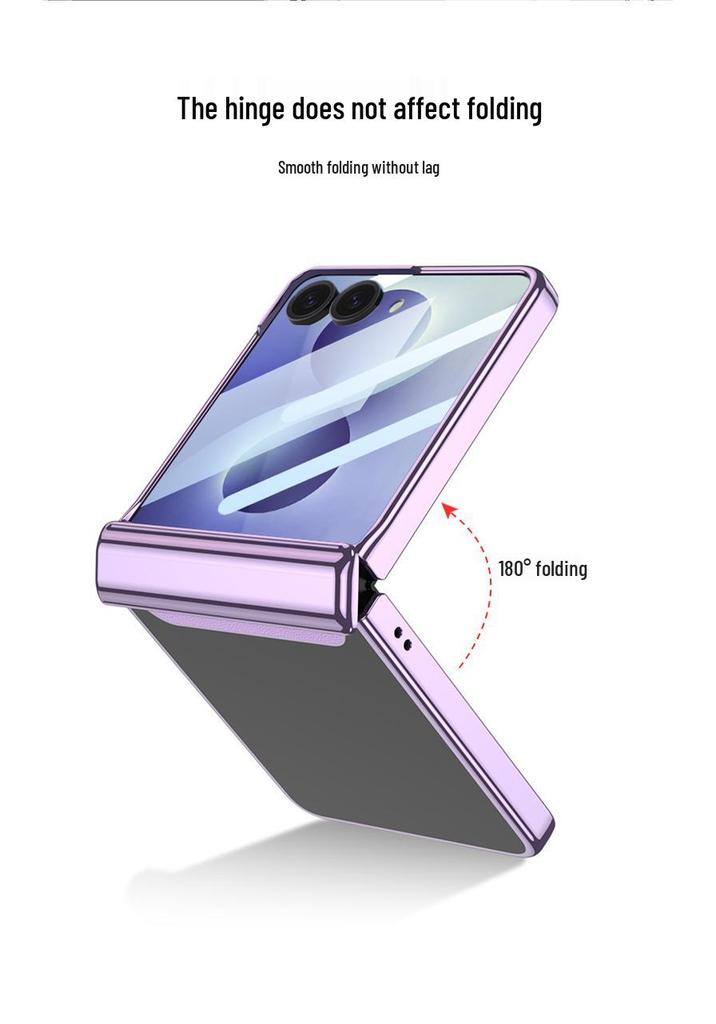 Прозрачный магнитный чехол Samsung Z Flip8: Складной шарнир с полным покрытием для мужчин и женщин - Модный дизайн
