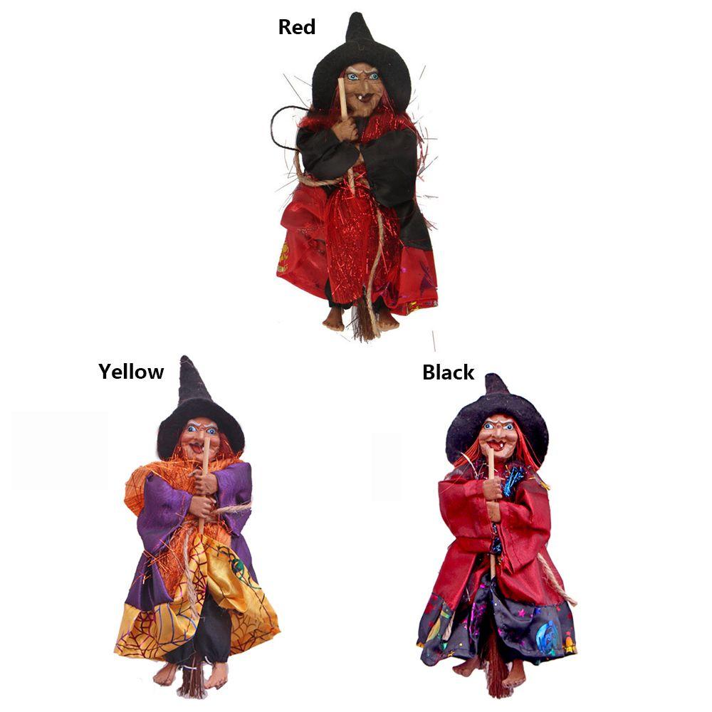 DIY Decoration Halloween Garden Bar Decor Ghost Festival Hanging Doll Witch Figurine Witch Pendant
