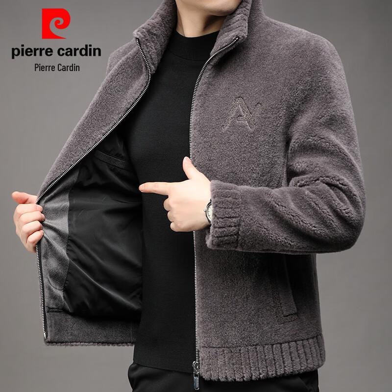 Pierre Cardin 100% Шерстяное Зимнее Пальто с Воротником-Стойкой и Флисовой Подкладкой