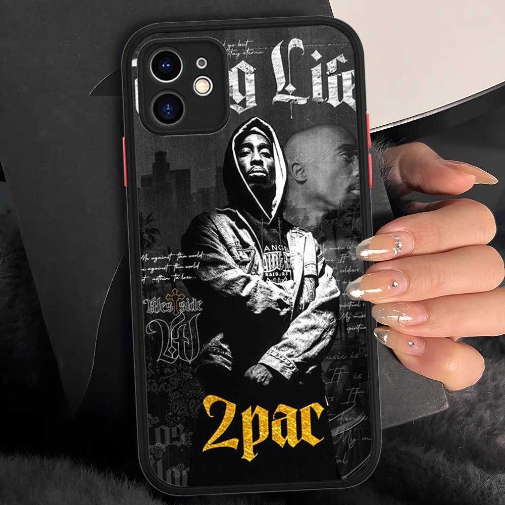 Американский рэпер T-Tupac S-Shakur Матовый прозрачный чехол для телефона Для IPhone Case 16 15 14 13 12 11 Pro Max X XS Max Plus