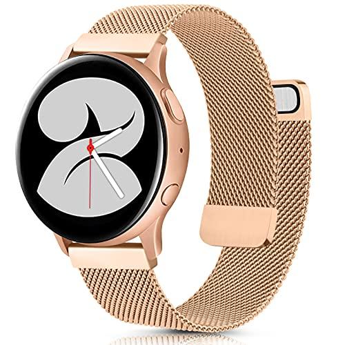 22 мм 20 мм Миланский ремешок для Samsung Watch 3/4/5/Active 2 Магнитный браслет из нержавеющей стали для Huawei Watch 3/GT 2/Amazfit GTR