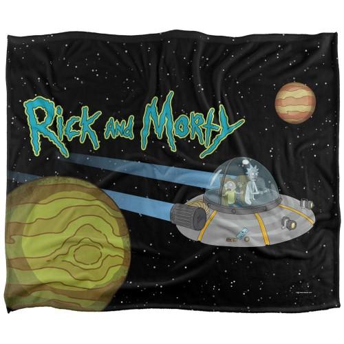 Rick And Morty Silky Space Supersoft Blanket
