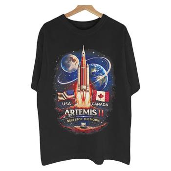 Unisex Artemis II Moon Mission T-Shirt Premium Crew Neck Short Sleeve High Street Space Team Graphic Casual Tee