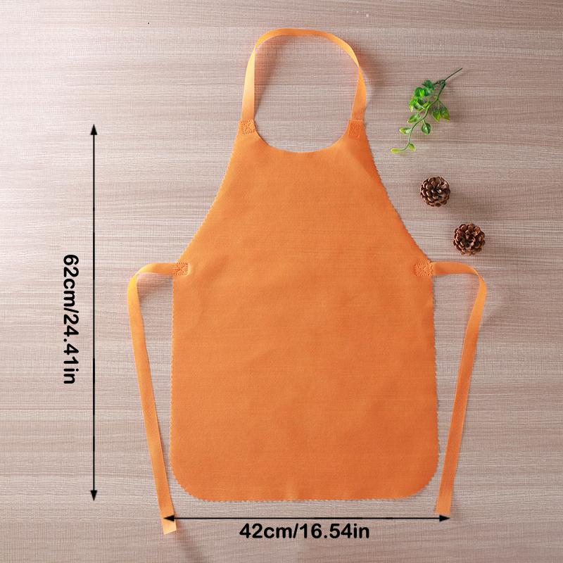10pcs Disposable Non Woven Aprons Kitchen Aprons Solid Color Anti-fouling Breathable For Cooking, BBQ, Waiters, Hairdressing