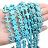Synthetic Blue Turquoise DIY Jewelry Twisted and Special-Shaped Beads with Abacus and Animal Spacer Styles