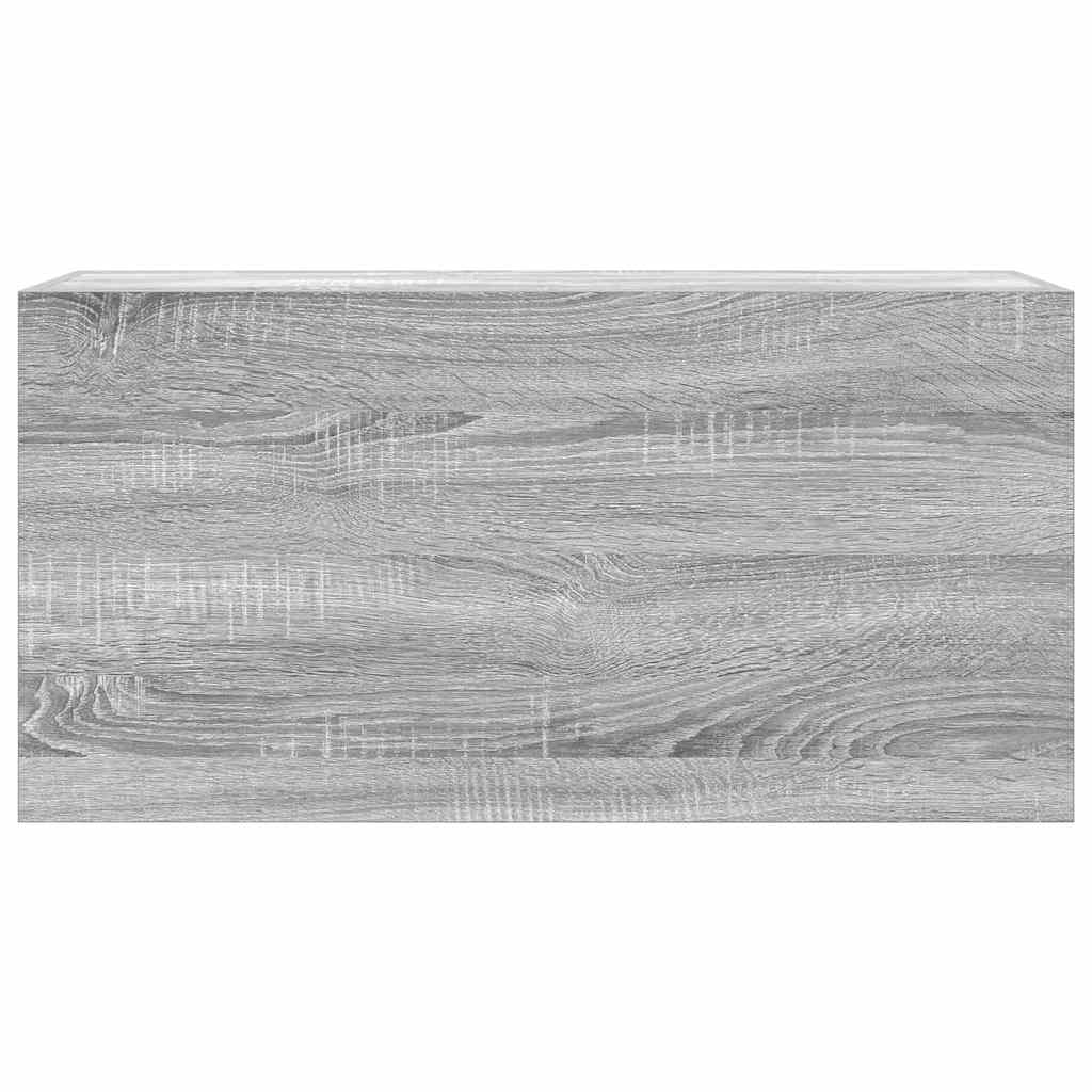 Bathroom Wall Cabinet Grey Sonoma 80 x 25 x 40 cm Particleboard