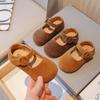 Autumn Girl's Flat Shoes Camel Brown Round Toe Shallow Kids Mary Jane Classic 21-34 Toddler Leisure Soft Daily Children Shoe