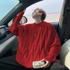 Мужской модный вязаный свитер большого размера с косами - Американский стиль, Круглый вырез, Осенняя верхняя одежда