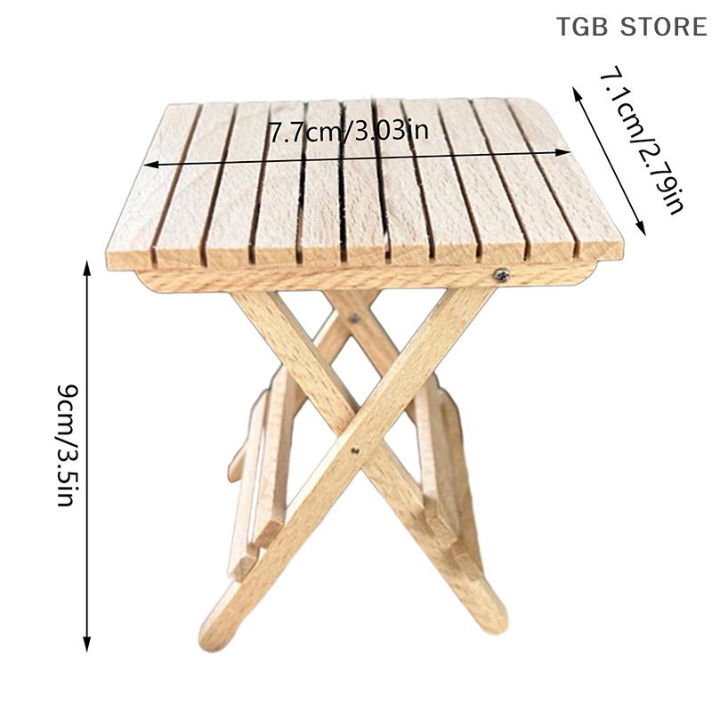 1:6 Миниатюрный столик для кукольного домика Чайный складной столик Журнальный столик Модель мебели Декор Игрушка Кукольный домик Аксессуары