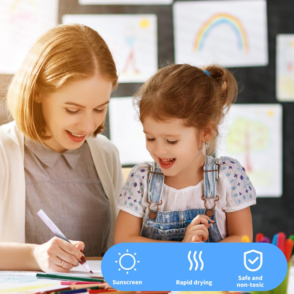 24/36/48/60/80/100/120ml Acrylic Paint Markers Art Drawing Pens Set