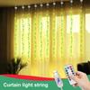 USB искусственные листья ивовые лозы светодиодные гирлянды 8 режимов пульт дистанционного управления светодиодные занавески гирлянды для свадебной вечеринки рождественский декор