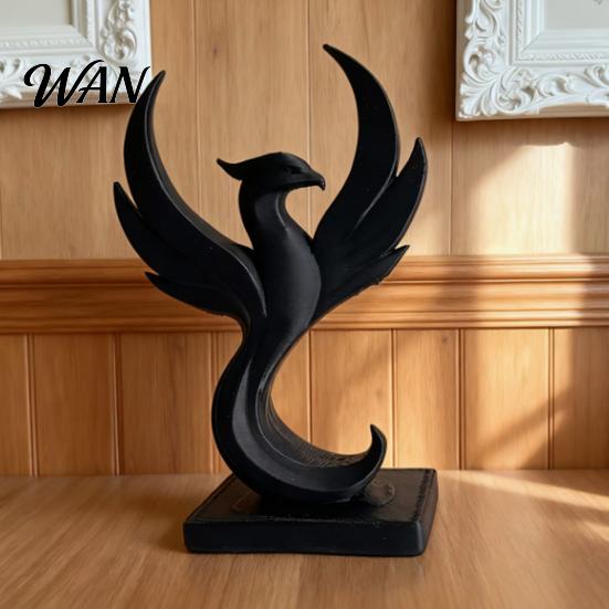 Phoenix Home Decor 3D Printed Figurine Modern Minimalist Abstract Statue Whtie Sculpture Desktop Decoration for Office Living Room Collectible