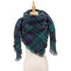 Spring Autumn Winter Shawl Ladies Plaid Triangle Scarf