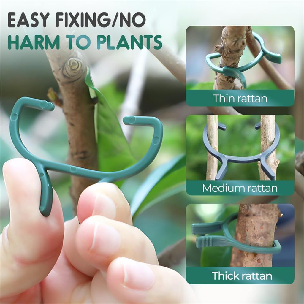200 шт. Зажимы для подвязки садовых лоз Садовая бабочка-пряжка Пряжка для связки растений Распорка для томатов Садовый держатель для растений Инструмент