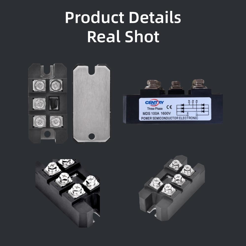 MDS100A High Power Bridge Rectifier 12V 24V 36V 48V 220V 480V AC-DC 1600V Diode Bridge Rectifier Module