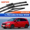 Резиновые щетки стеклоочистителя для Mercedes Benz B-Class W246 2012-2015 2013 Оригинальное крепление Бесшумные щетки стеклоочистителя 26"+19"+10"