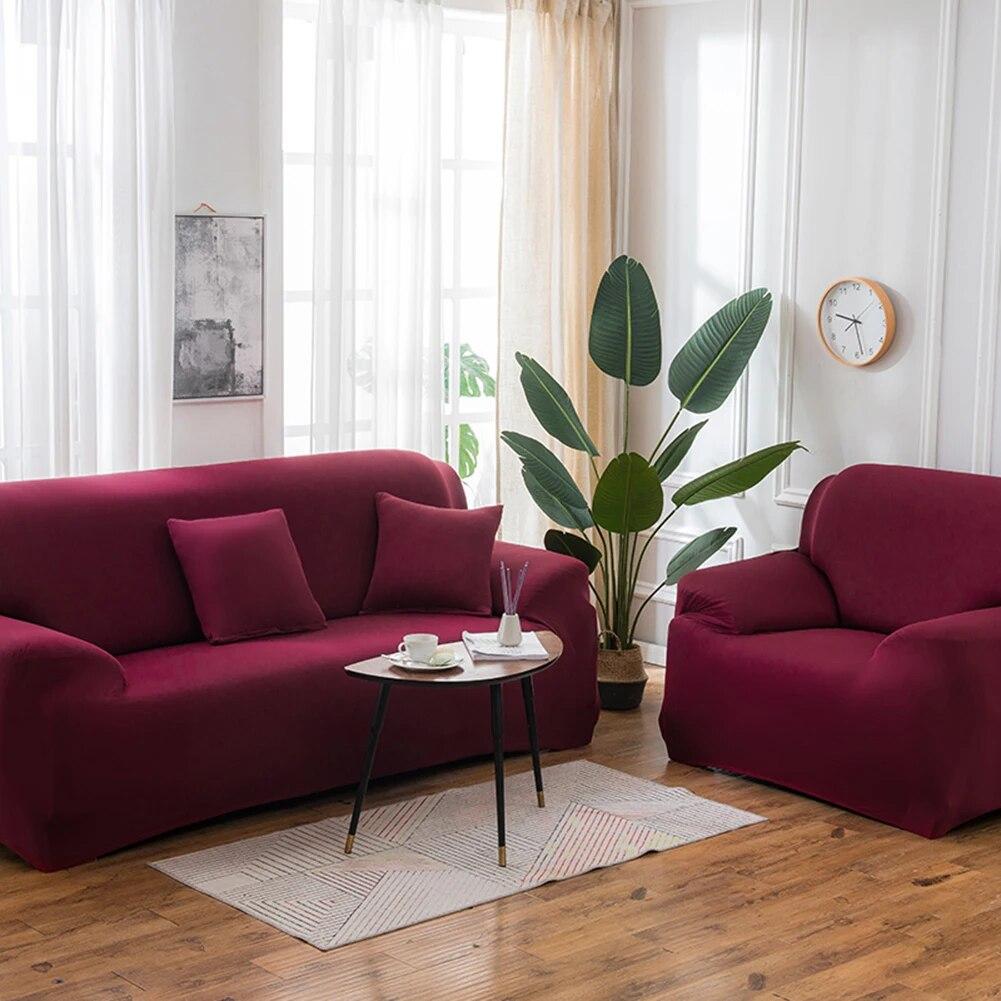 Sofa Color Covers Solid Elastic For Living Room Thicken Sectional Corner Slipcovers Couch Cover L Shape Need Buy 2pcs Cover