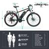 26'' 500W Electric Mountain Bike, 48V 12.5Ah Removable Battery 21 Speed Adult Electric Bicycle, Lock Suspension All Terrain E-Bike with Rear Rack