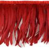 1 метр Натуральная красная петушиная хакл перьевая отделка бахрома 10-12 дюймов Свадебный карнавал украшение для вечеринки DIY одежда для шитья поделки