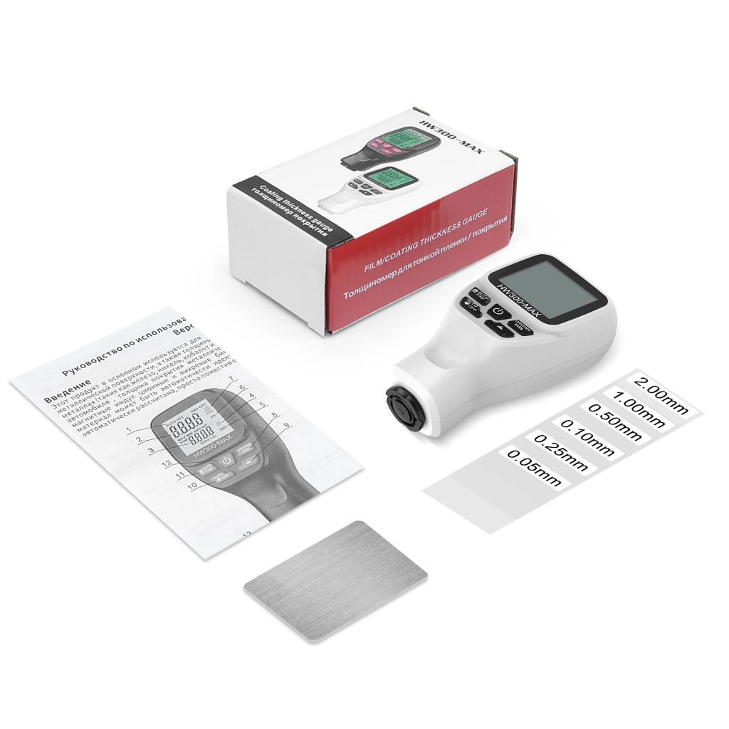 Толщиномер покрытия автомобильной краски Автомобильная краска Гальваническое покрытие Металлическое покрытие Измеритель толщины тестера 0-2000 мкм Измерение покрытия Fe/Nfe