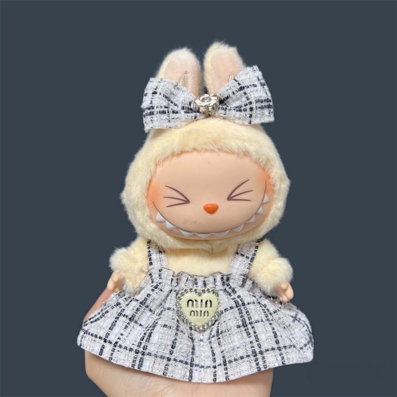Плюшевая кукла Labubu 17 см Набор одежды Юбка Аксессуары для одежды DIY Милый наряд для кукол Подарок