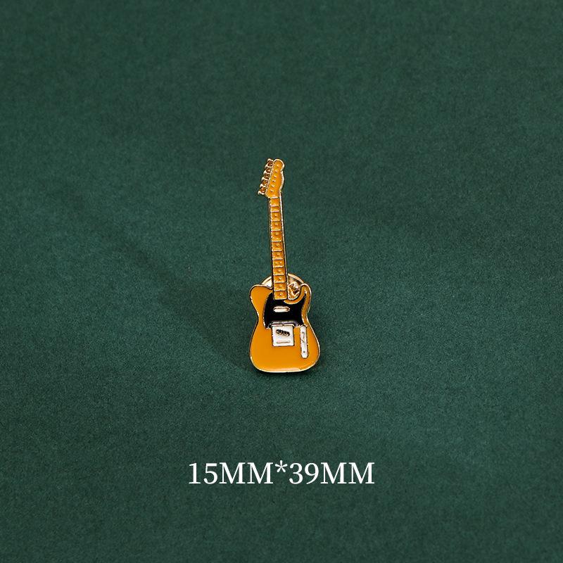 Очаровательная ретро-брошь в виде гитары - Металлический значок в виде музыкального инструмента