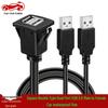 Водонепроницаемый квадратный USB-порт двойной USB 3.0/2.0 с защелкой для приборной панели автомобиля/яхты/мотоцикла
