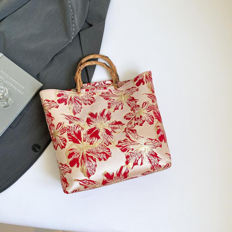 Vintage Chinese Style Crossbody Tote Bag With Internal Pouch For Womens Daily Fashion