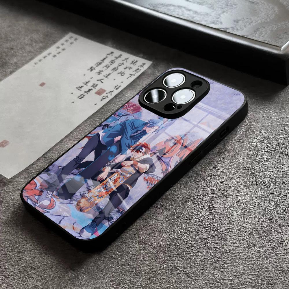 Чехол для телефона Boy S-Sk8 The Infinity Аниме для IPhone 17 16 Pro Max 15 Plus 14 Pro 12 11 13 Mini X XR XS Max SE Стеклянная крышка
