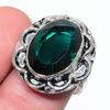 Кольцо из серебра 925 пробы с натуральным хромдиопсидом, размер 7,5 O2R12