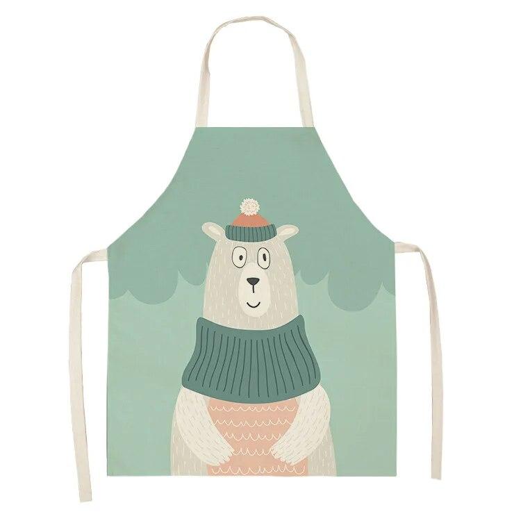 Креативный милый фартук с принтом лисы и кролика для мужчин и женщин, интересные кухонные принадлежности, инструменты для выпечки дома