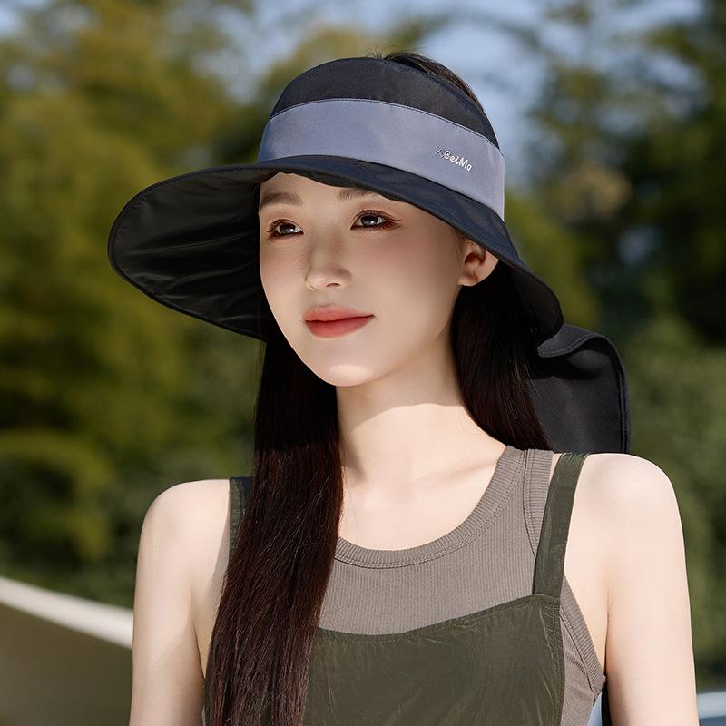 Premium Empty Top Shawl Hat Spring and Summer Fashion Big Edge Sun Protection Hat Outdoor UV Protection Bucket Hat
