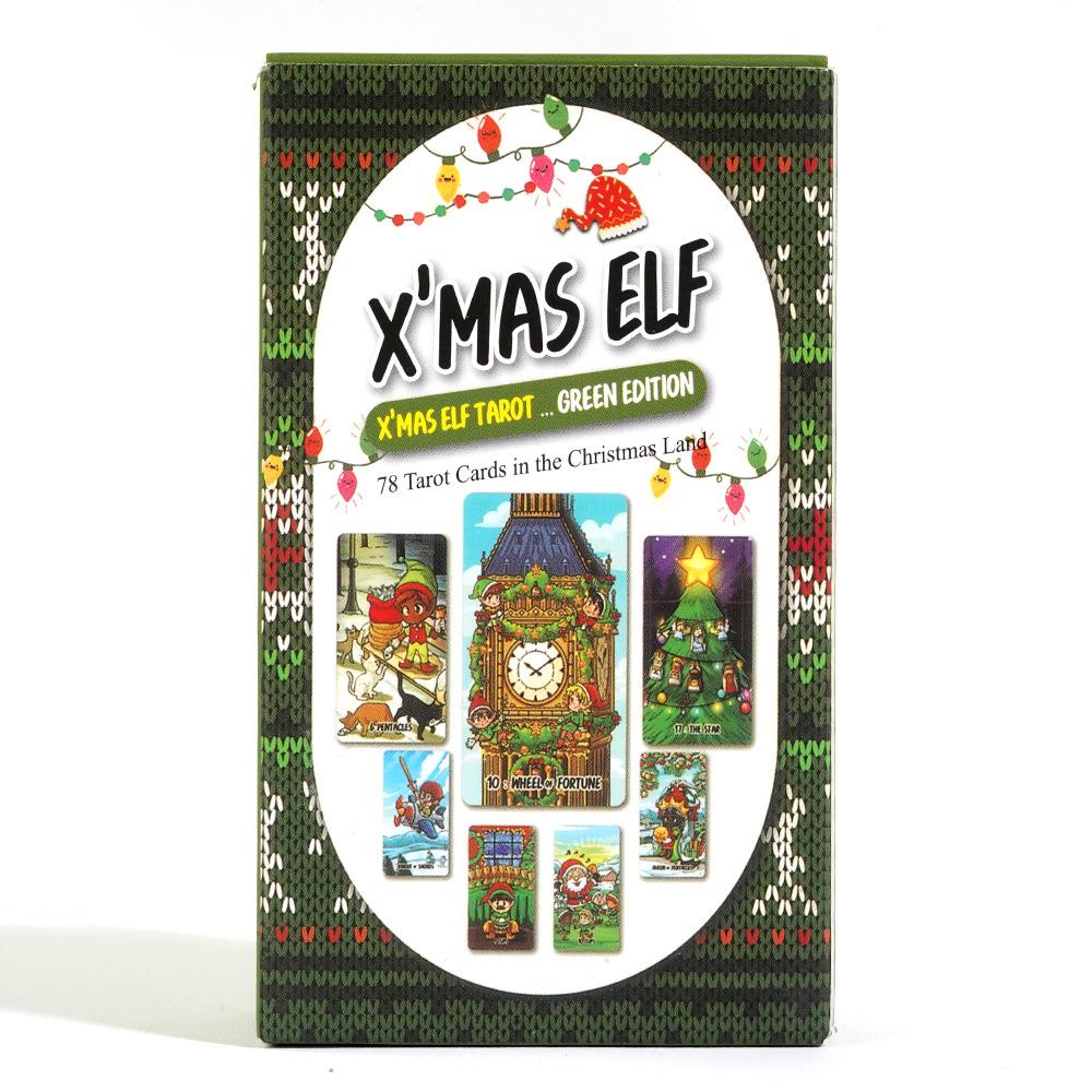 10.3 X 6cm X'MAS ELF Tarot Deck Green Edition Card Game