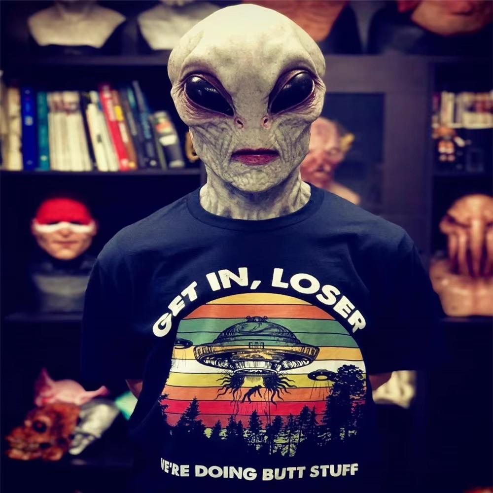 Halloween Alien Mask Cosplay UFO Skull Latex Masks Helmet Carnival Dress Up Party Costume Props