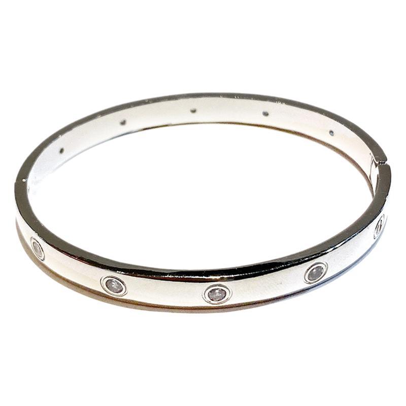 Нишевый высококлассный медный браслет с микроинкрустацией цирконами для пар, с простым кругом и блестящим браслетом