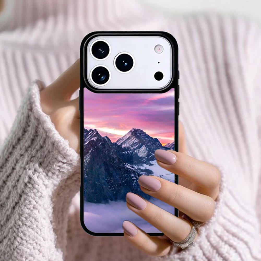 Snowy Winter Mountain Phone Case For Apple iPhone 17 Air 16E 15 14 Plus 13 12 11 Pro Max Mini Funda Cover