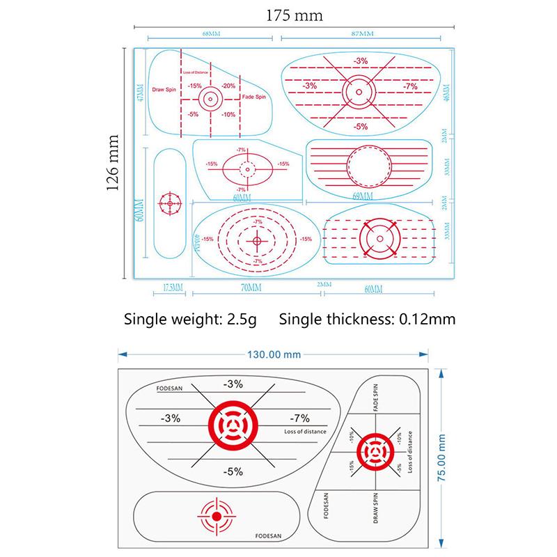 10Pcs Golf Club Face Impact Stickers Swing Training Aid Labels for Driver Iron Putter Practice Strike Tape to Correct Hitting Alignment Tool