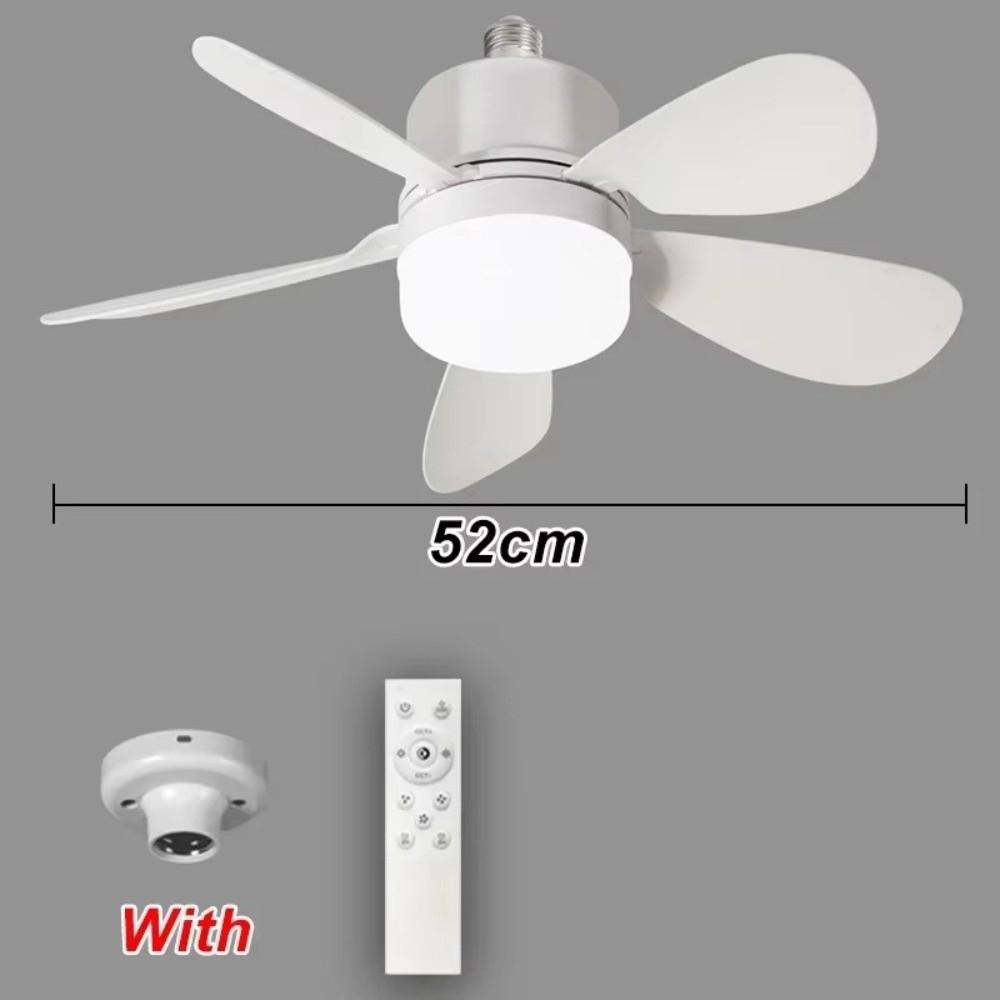 with E27 Base E27 Screw Ceiling Fan Light Mute Design 3 Color Lights Fan Home Decor