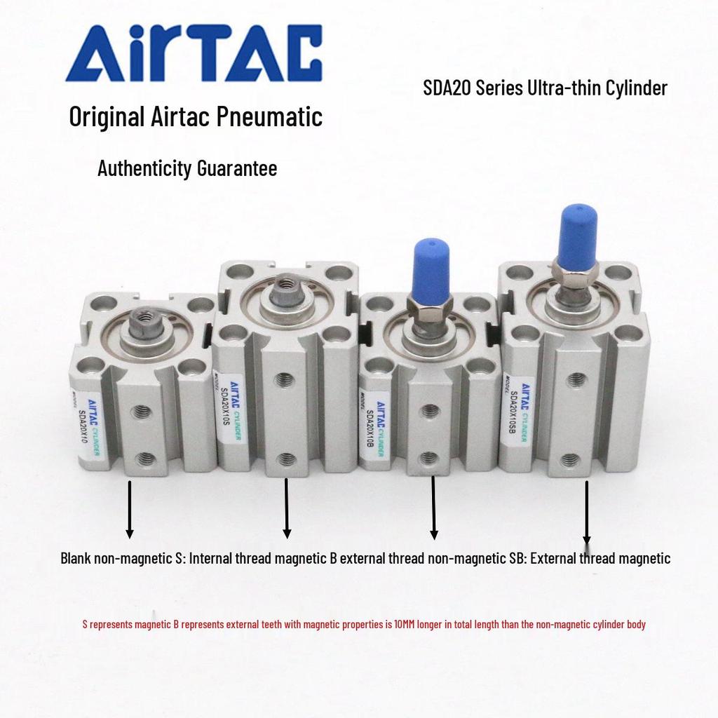 Ультратонкий регулируемый цилиндр AirTAC серии SDAJ (Размеры: 20x5 до 30x30)